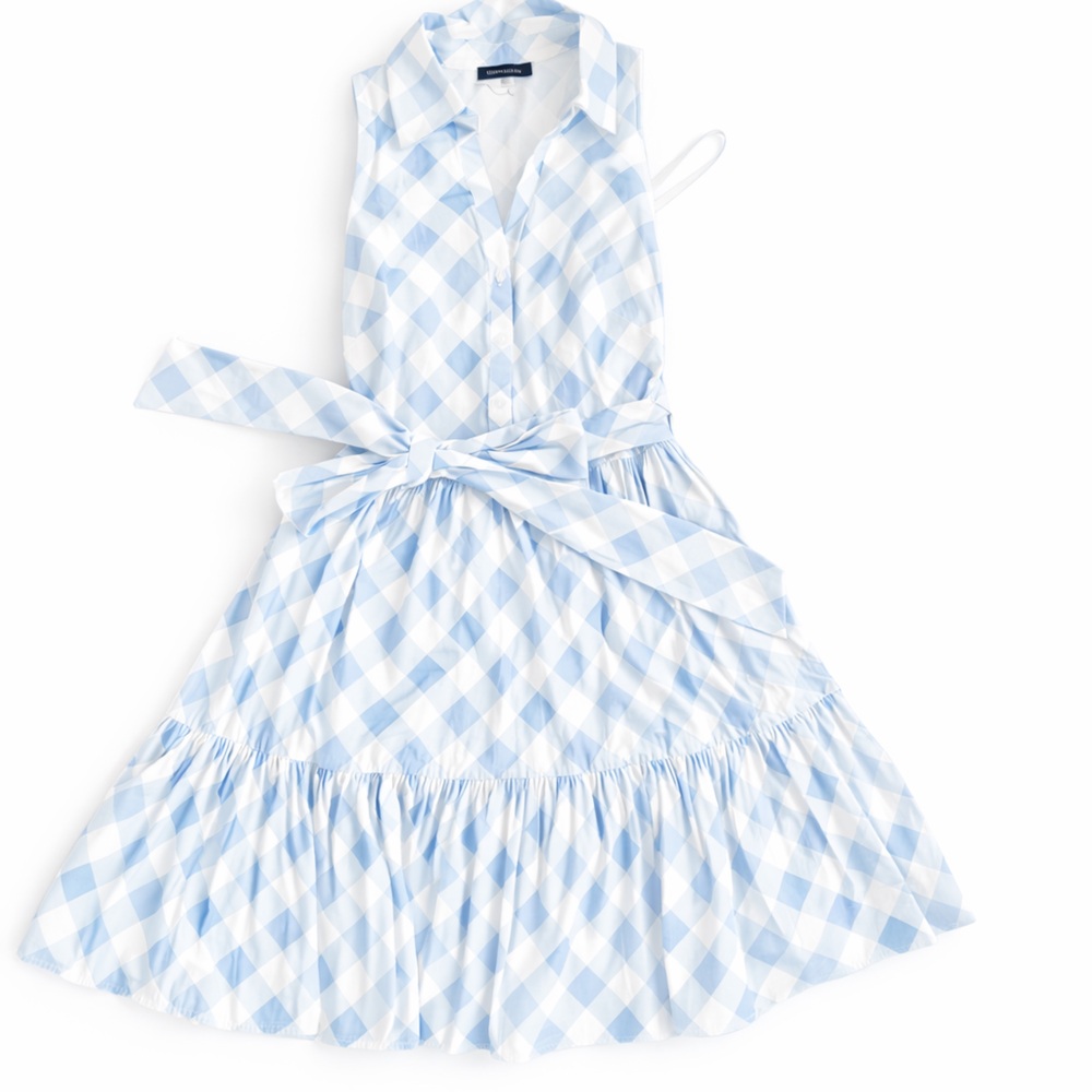 Tommy Hilfiger Light Blue and White Checkered Shirt
